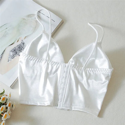 Crop top simili cuir