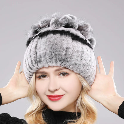 Bonnet Femme Luxe en Fausse Fourrure - Eolia