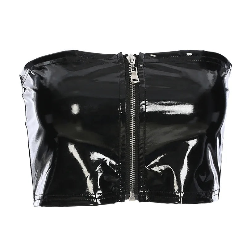 Crop top vinyl femme