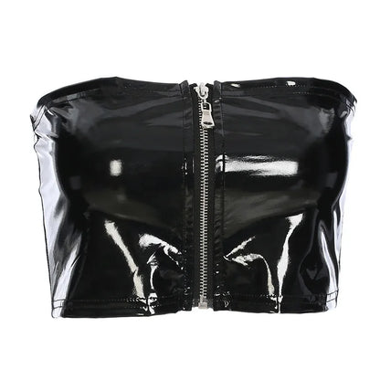 Crop top vinyl femme