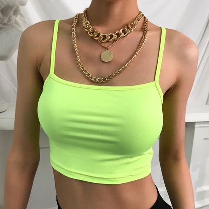 Neon green crop top