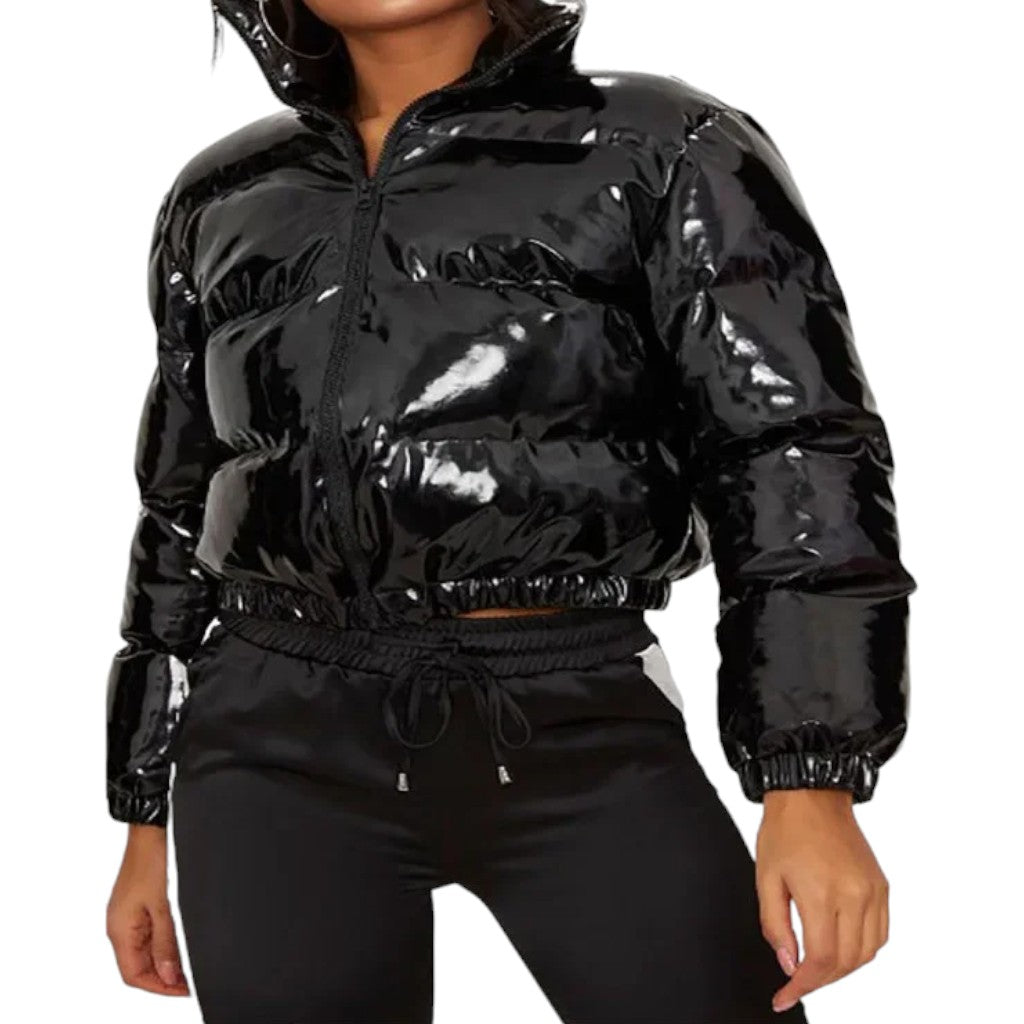 Crop top puffer jacket homme
