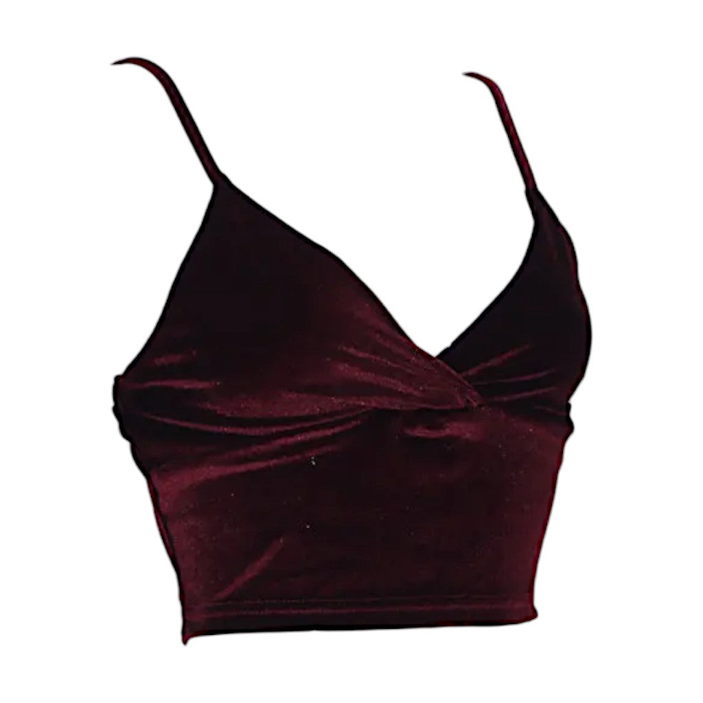 Dark red crop top