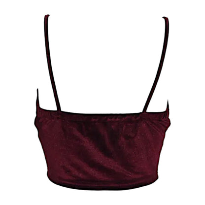 Dark red crop top