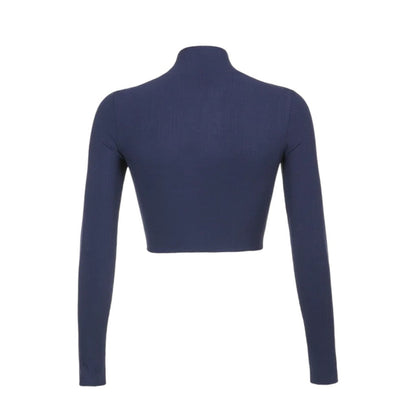 Crop top bleu marine