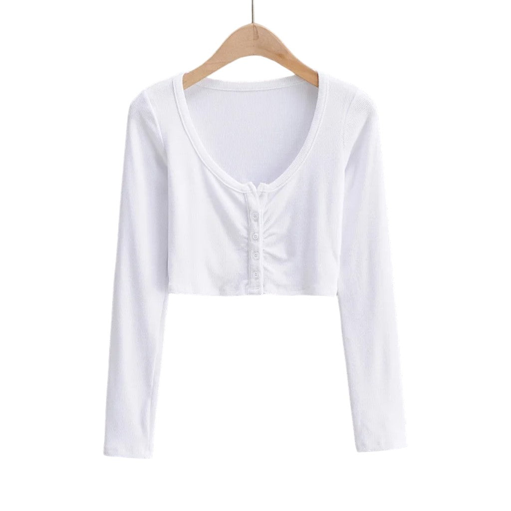 Femme bouton crop top