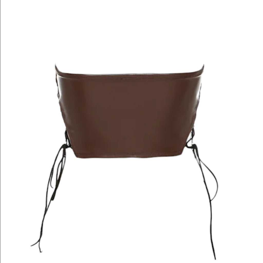 Crop top cuir
