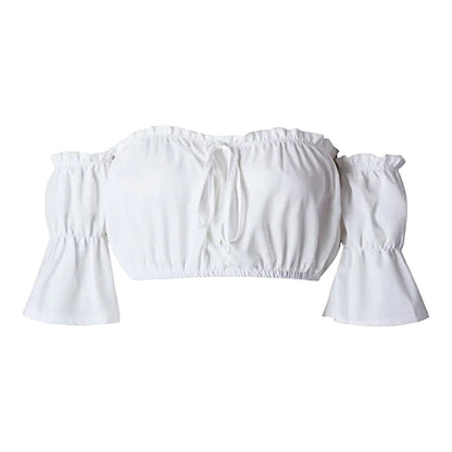 Crop top femme shoulderless