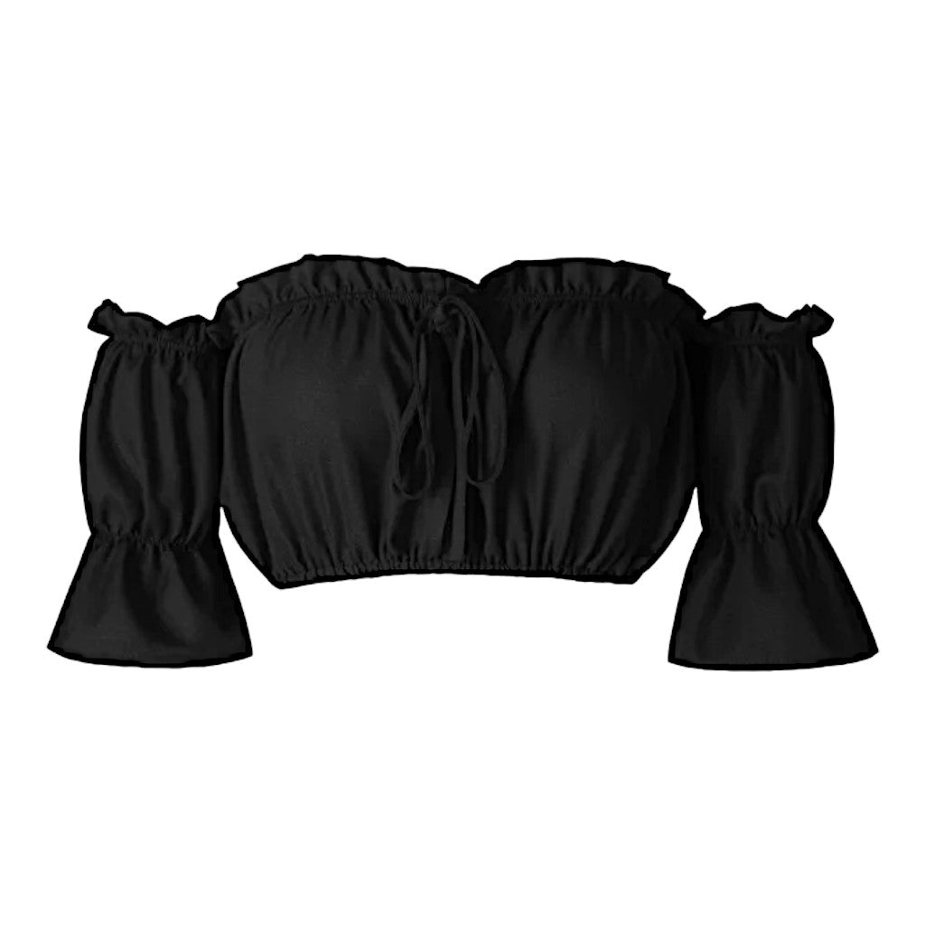 Femme crop top shoulderless