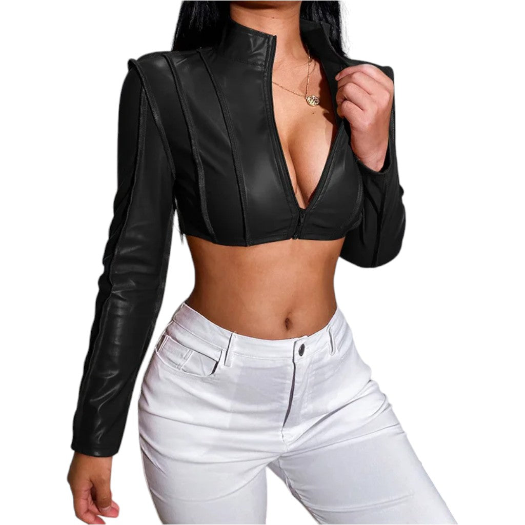 Blouson crop top