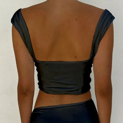 Crop top col carré