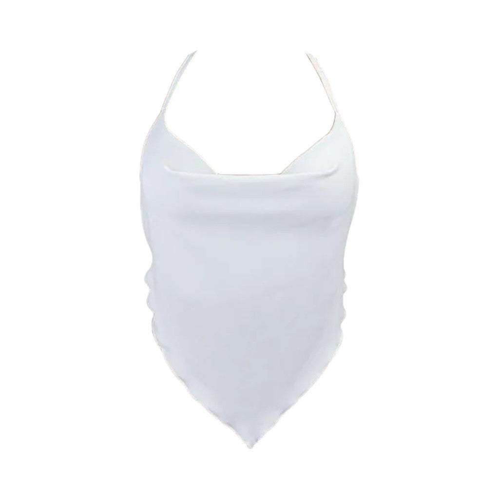 Crop top white sleeveless