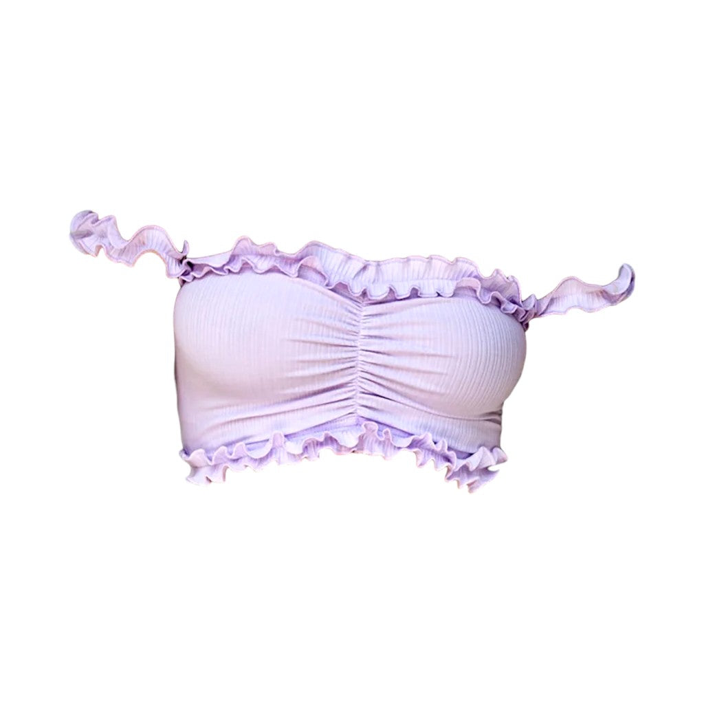 Crop top lila femme