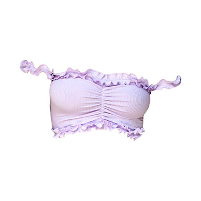 Crop top lila femme