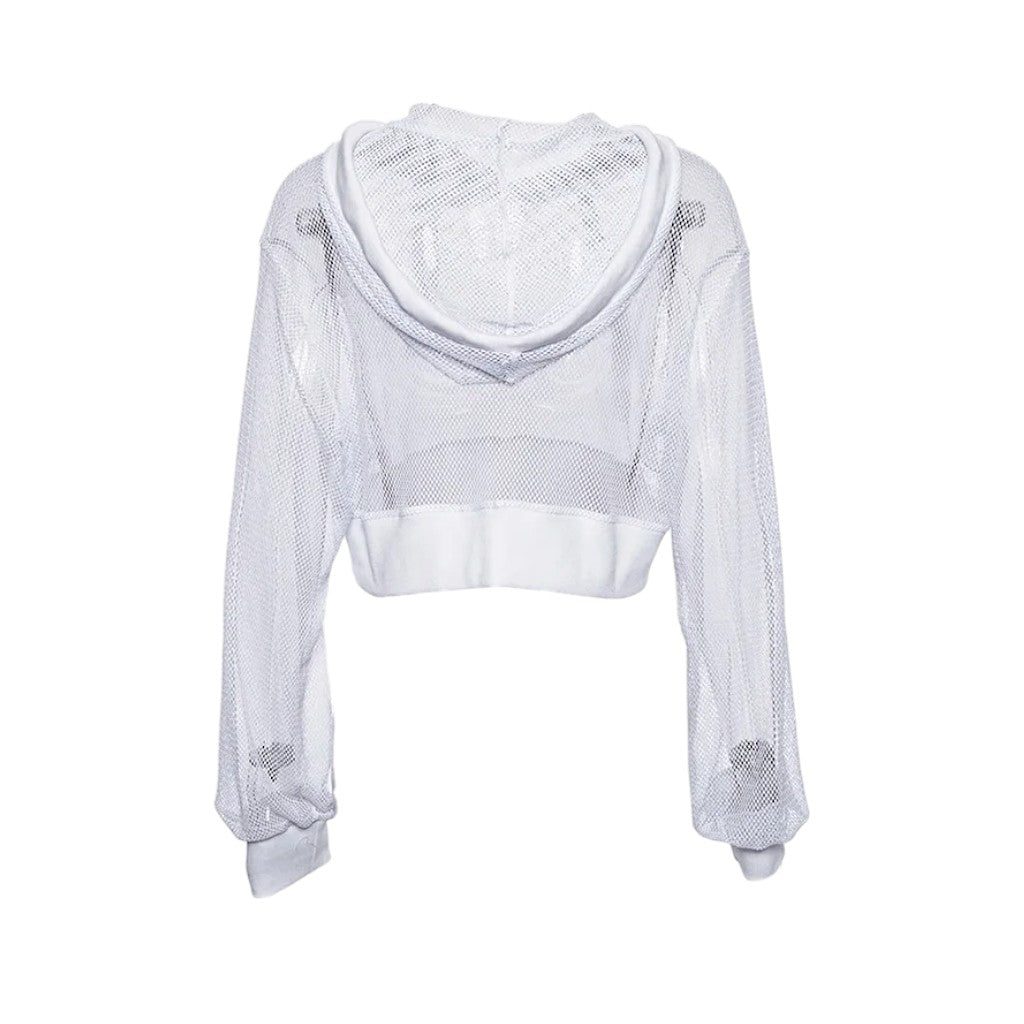 Crop top a capuche