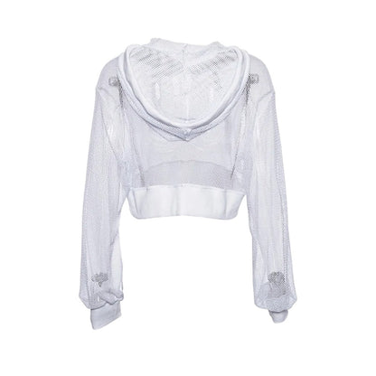 Crop top a capuche