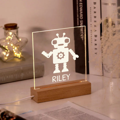 Lampe de Chevet Personnalisée Robot LED