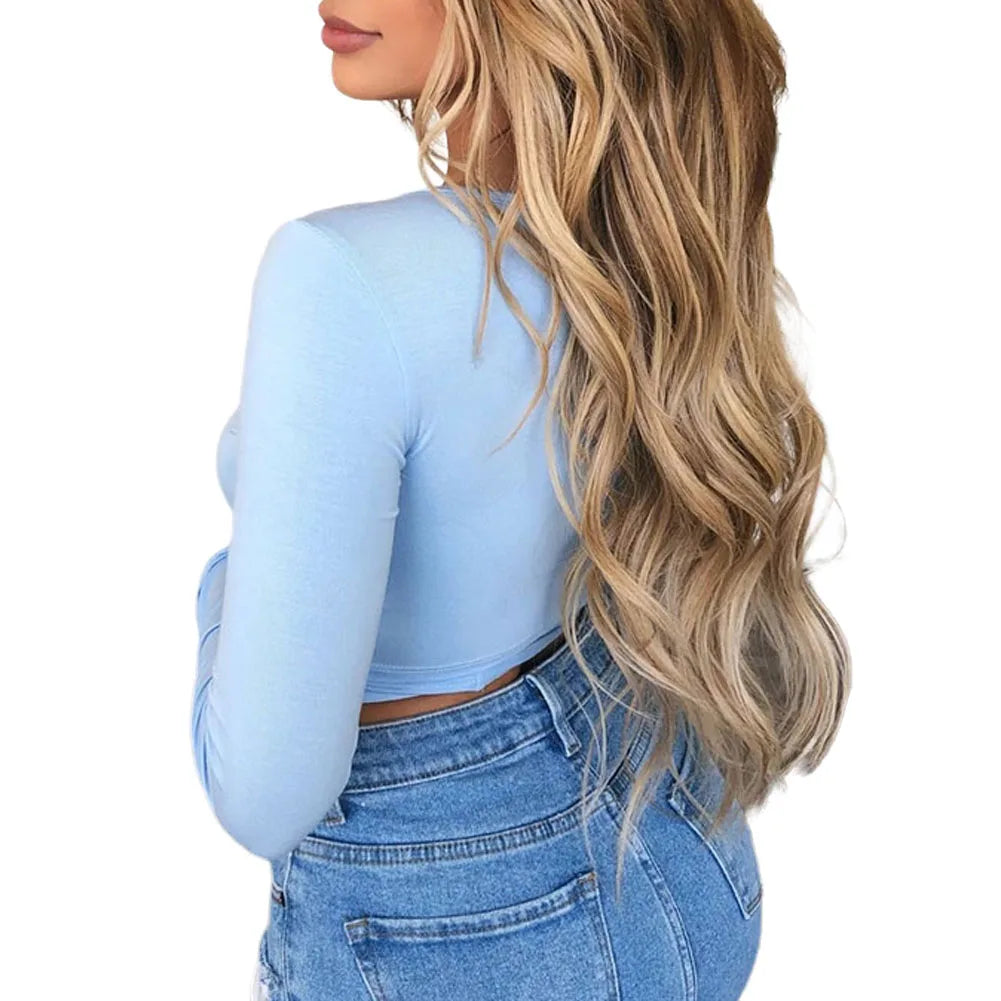 Crop top col v