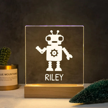 Lampe de Chevet Personnalisée Robot LED