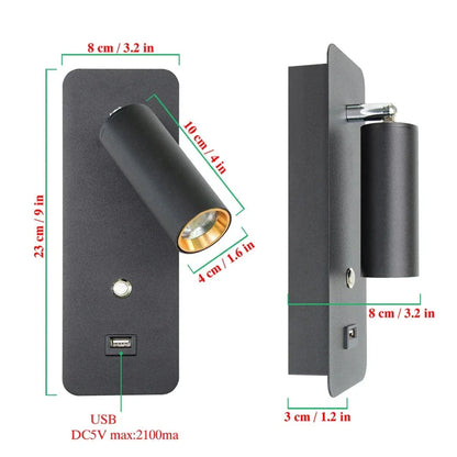 Lampe de chevet Murale LED avec Chargeur à Induction