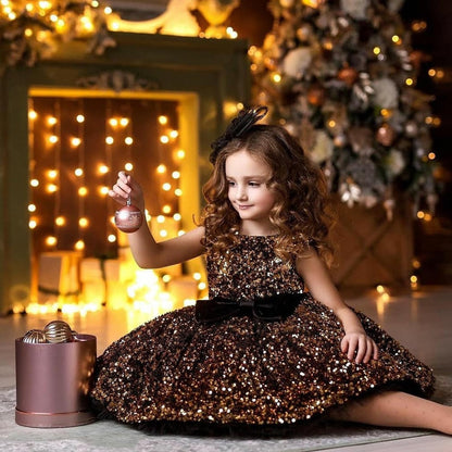 Robe Princesse Cérémonie Dorée