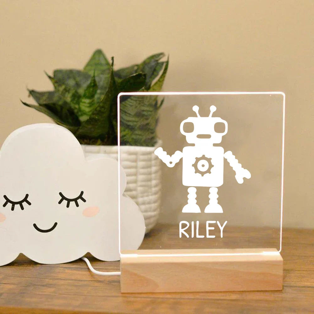 Lampe de Chevet Personnalisée Robot LED