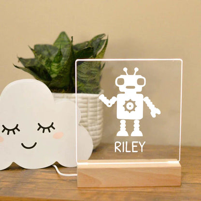 Lampe de Chevet Personnalisée Robot LED