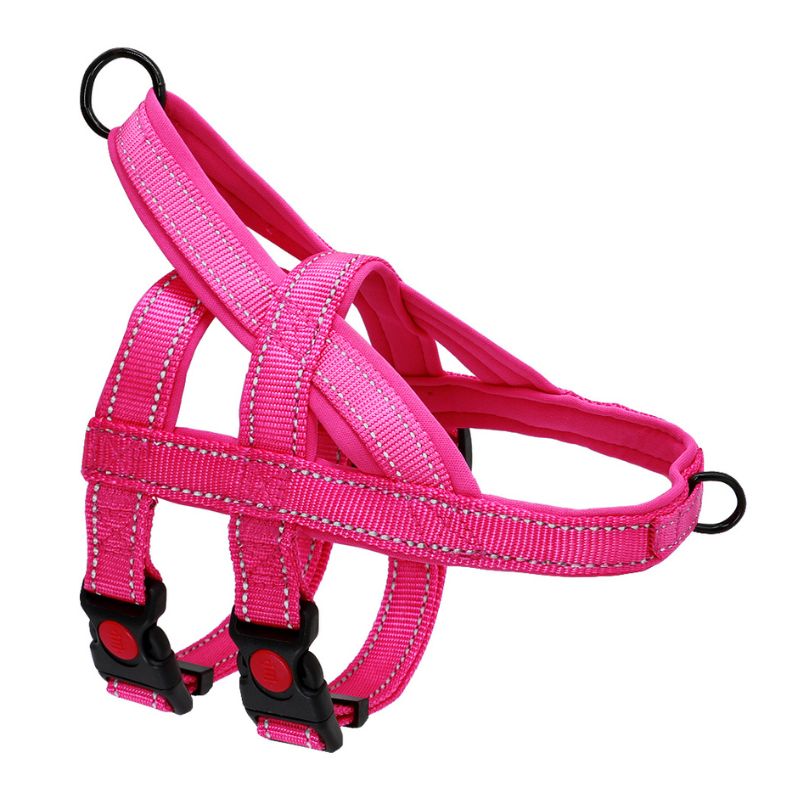Harnais Chien Anti Traction Rose