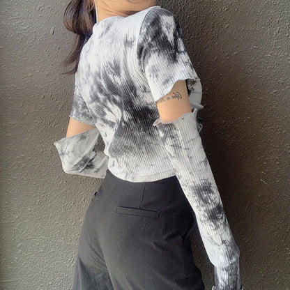 Crop top tie and dye
