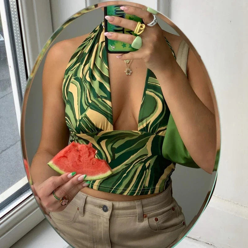 Crop top femme Y2K