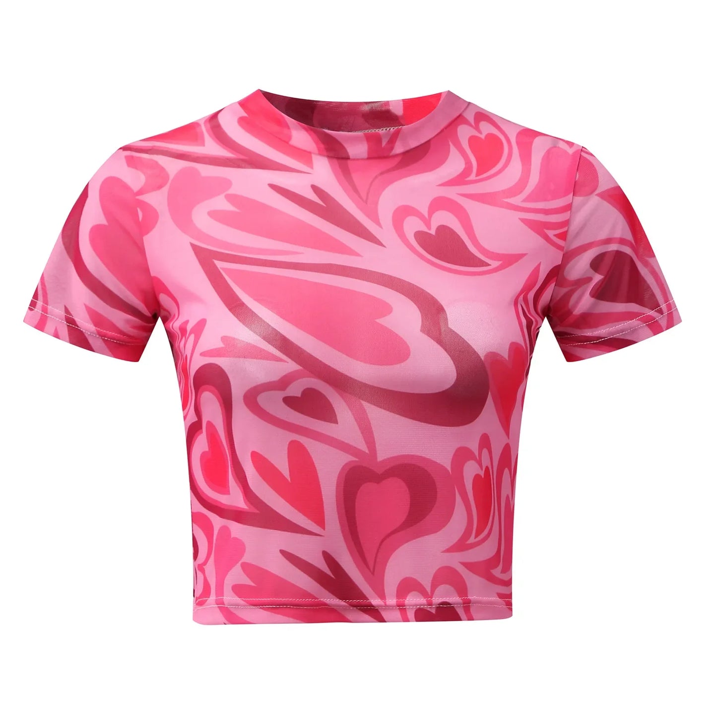 Rose fluo crop top