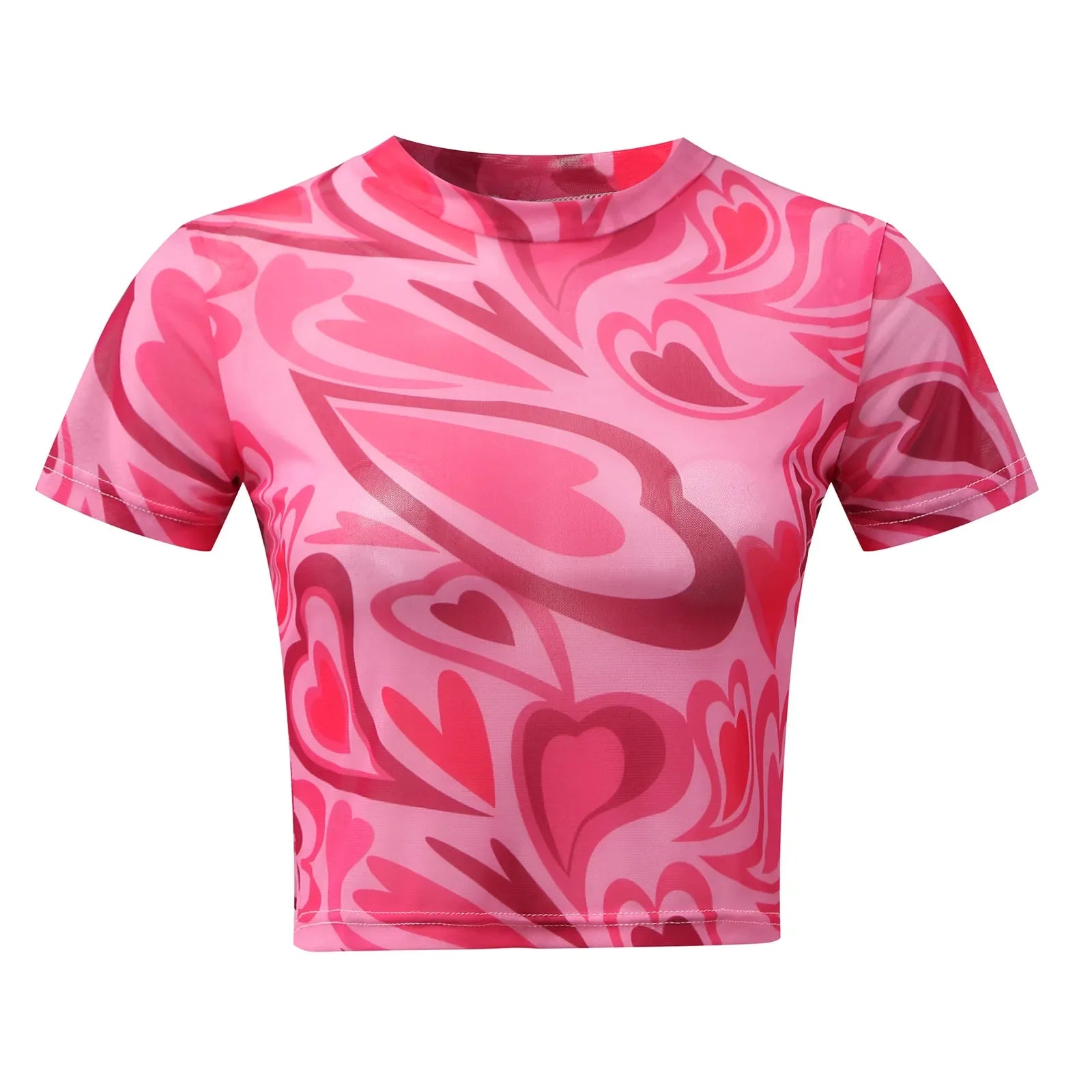 Rose fluo crop top