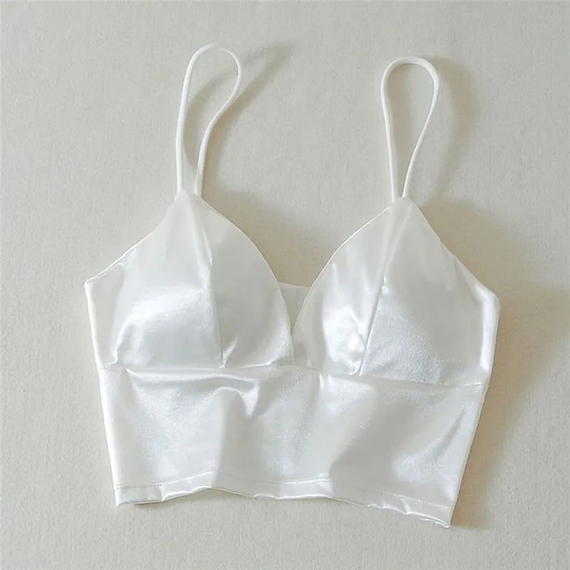 Simili cuir crop top