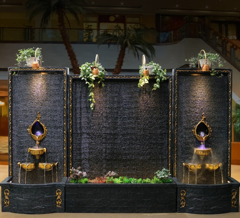 Mur d'Eau Fontaine d'Intérieur