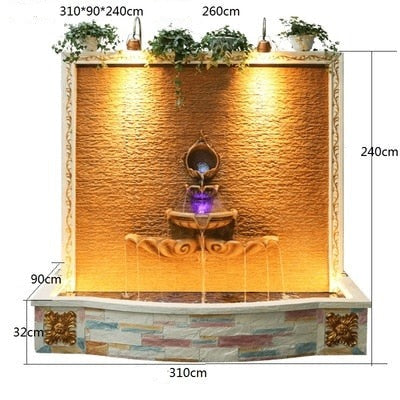 Mur d'Eau Fontaine d'Intérieur