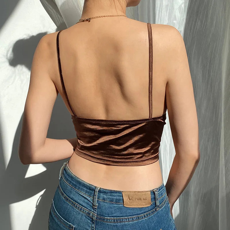 Crop top satin