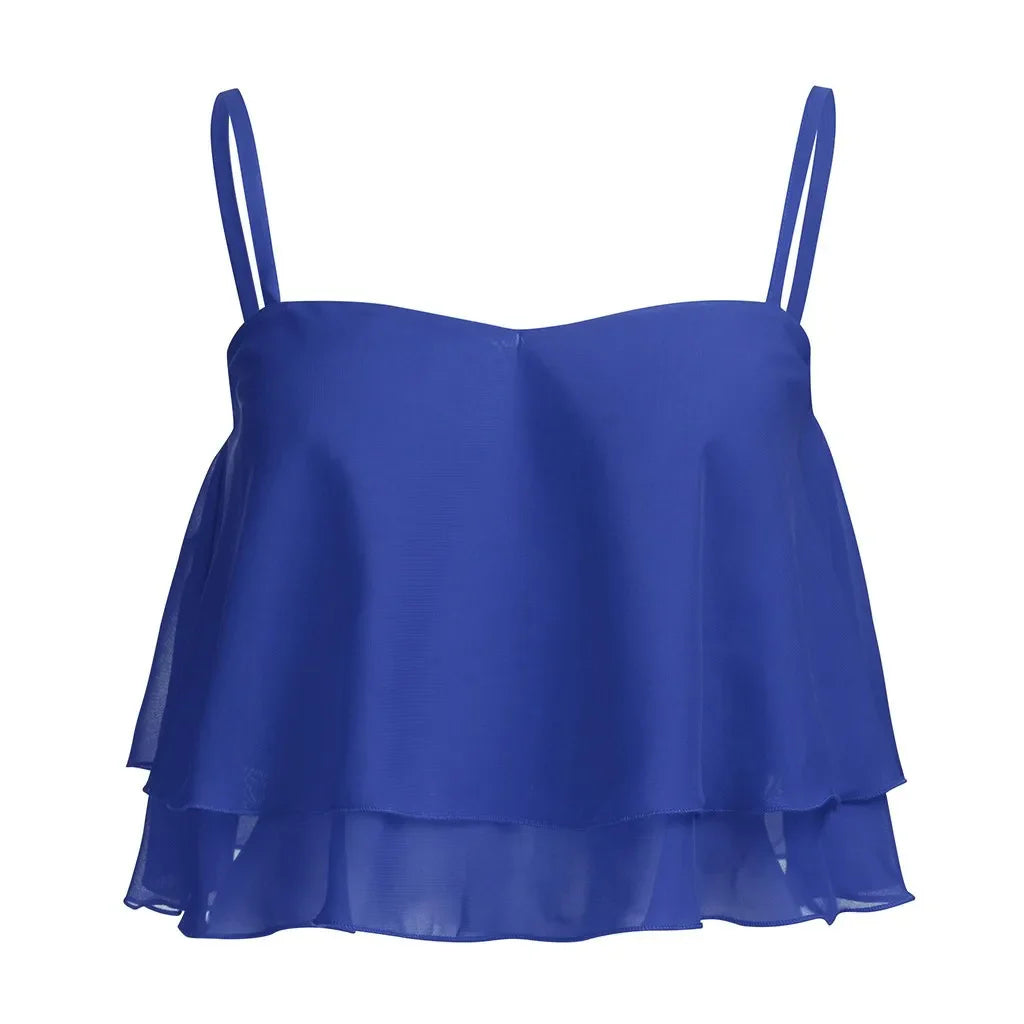 Crop top bleu roi