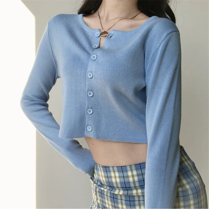 Crop tops cardigan