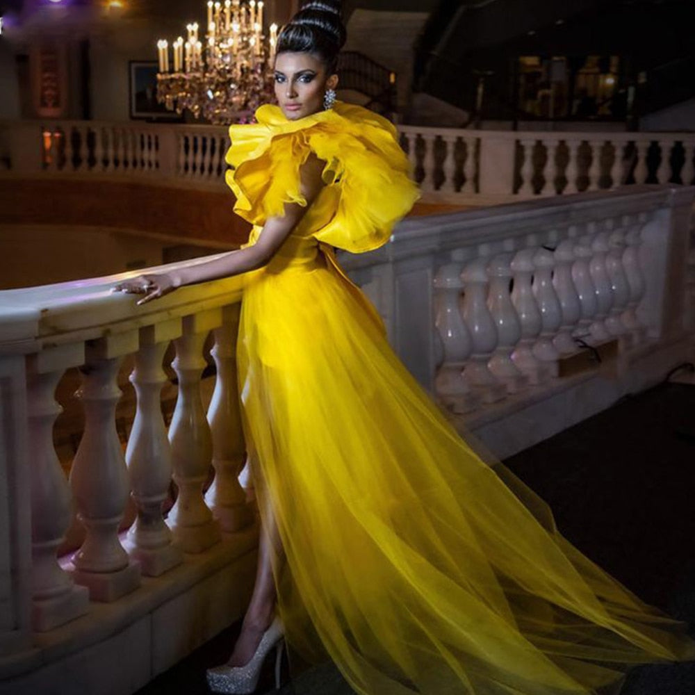 Robe Princesse Jaune en Tulle