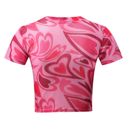 Crop top rose fluo