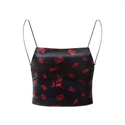 Crop top oriental