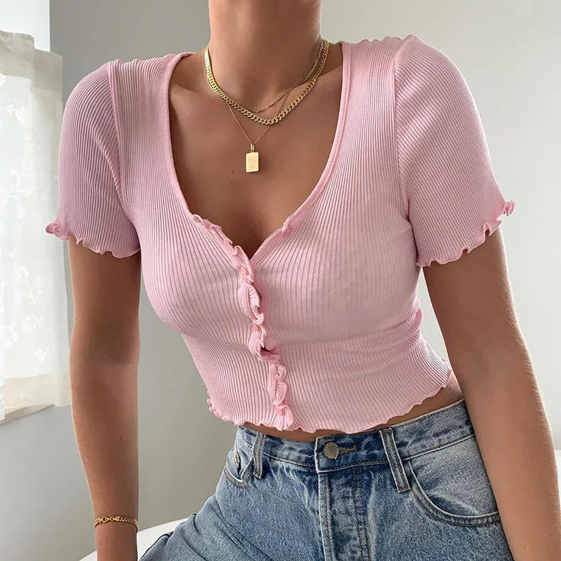 Crop top ribbed women