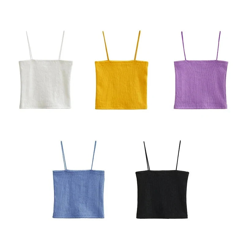 Crop top bretelle fine