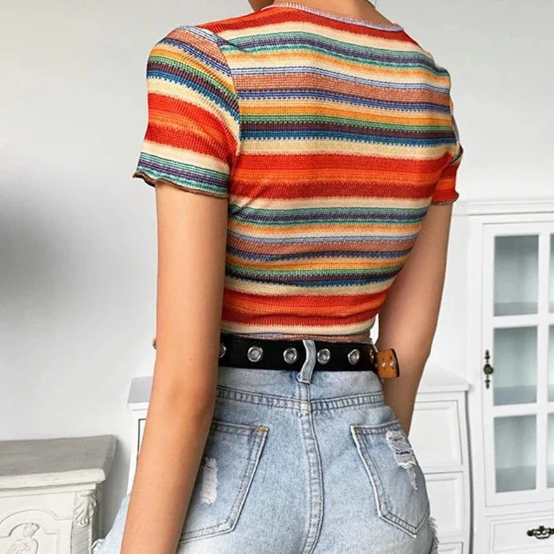 Multicolor crop top