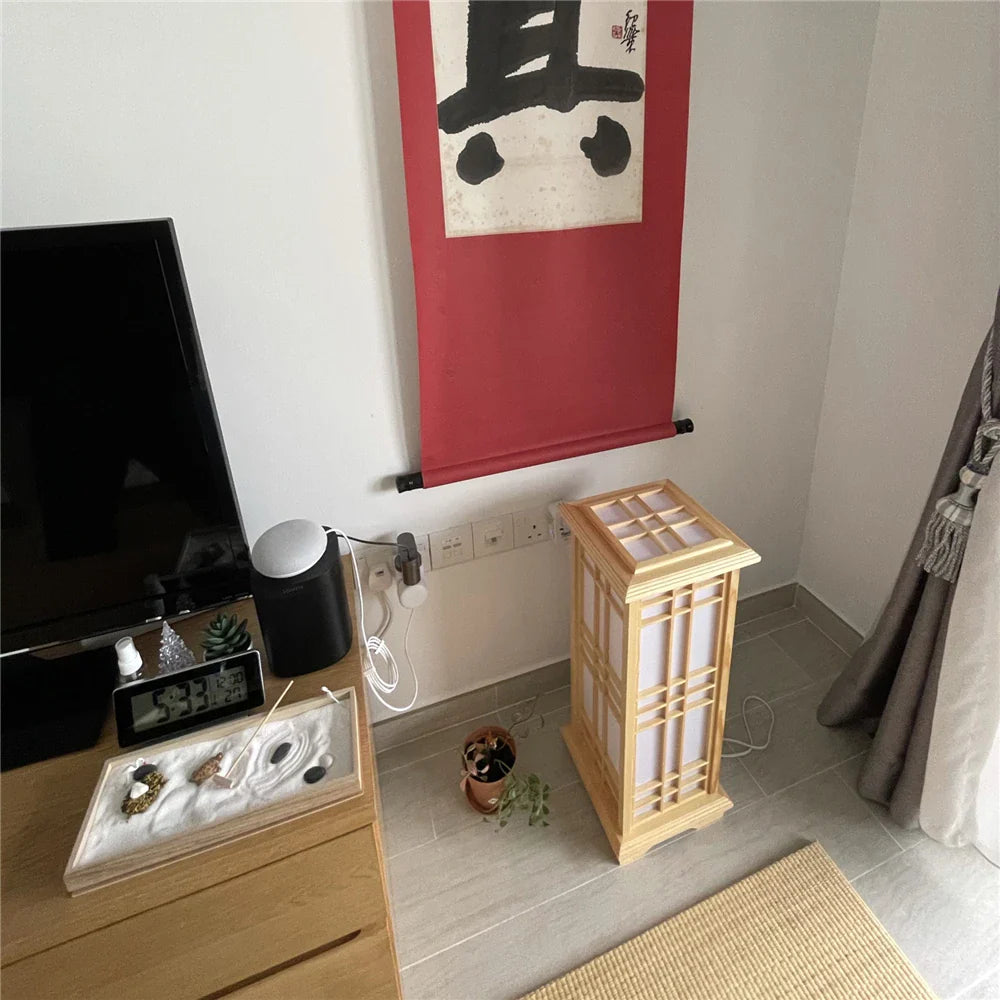 Lampe de Chevet Moderne Japonaise Tatami