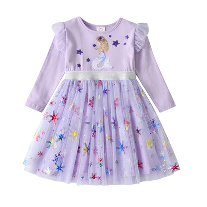 Robe Princesse Fille Violette