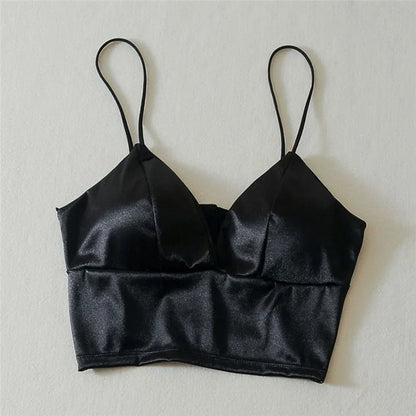 Crop top simili cuir