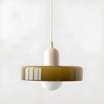 GlampGlow - Suspension luminaire en Verre Ajustable et Colorée, Applique Moderne