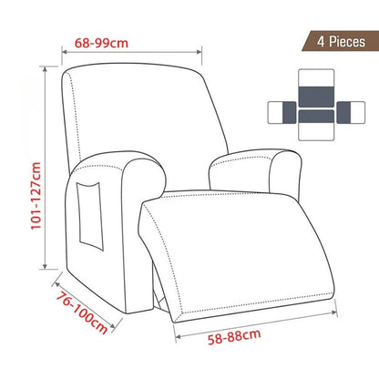 Housse de Fauteuil avec Motifs à Brique en Polyester