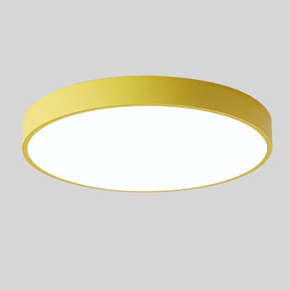 Plafonnier Circulaire Nordic Wooden Macaroon - Lampe LED en Bois et Métal pour Chambre et Salon